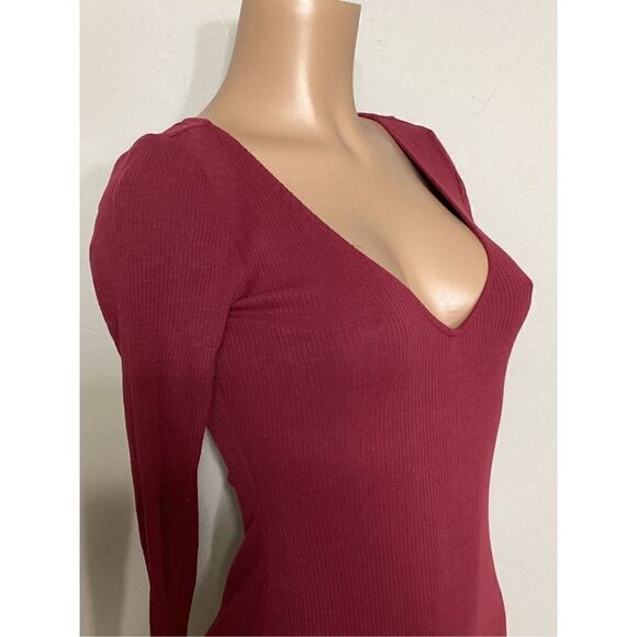 New. Privacy Please plunge neck midi dress with slit. Retails $198 - Picture 6 of 7